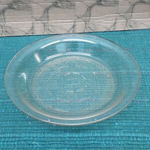 GlasBake ~ 9" Diameter PIE PLATE ~ Vintage Ovenware Glass
